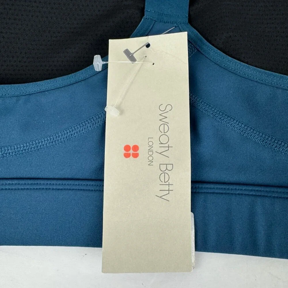 Sweaty Betty NEW Dark Teal Power Sports Bra Size XL Activewear Athleisure Gym